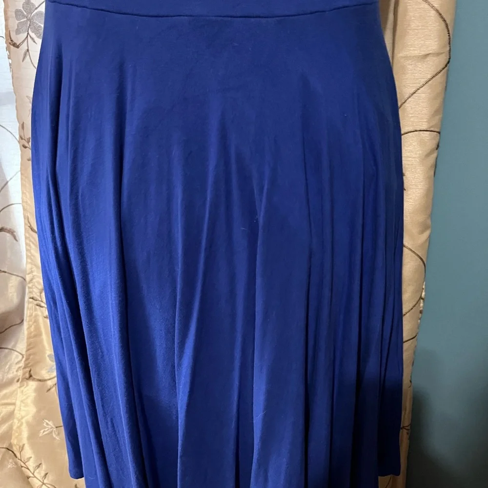 Copy Coercion Blue Strappy Fit & Flare Knit Sleeveless Dress Large - Picture 3 of 11